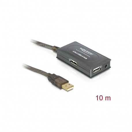 USB 2.0 hub: 4 porti, 10.0m pikenduskaabel