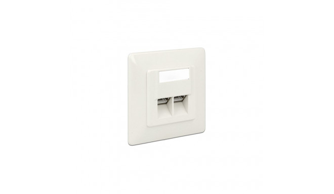 Delock Modular Wall Outlet flush mount 2 Port Cat.6 LSA