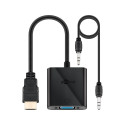 Konverter HDMI (M) - VGA (F)+ Audio, 1080p@60Hz, 0.1m