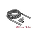 Delock Spiral Hose with Pull-in Tool 2.5 m x 25 mm grey