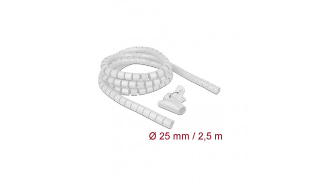 Delock Spiral Hose with Pull-in Tool 2.5 m x 25 mm white