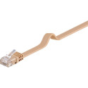 Võrgukaabel Cat6 UTP 1.0m, helepruun, lapik, CU