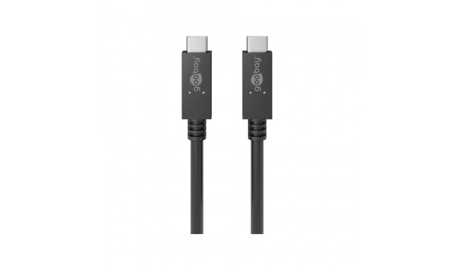 USB-C cable 0.5m, USB 3.2, 20Gbps, black