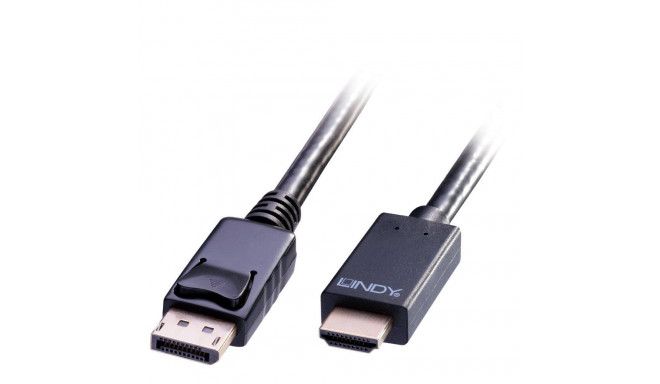 DisplayPort - HDMI kaabel 3.0m, must 2160p@30Hz (passive)