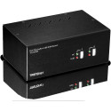 KVM switch: 2 porti, Displayport, 4xUSB A, 2xUSB B, audio, mikrofon, 4K UHD 3840x2160