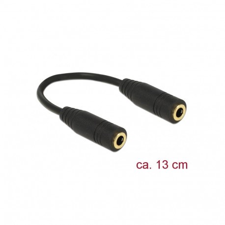 Delock Adapter Audio Stereo Jack 3.5 mm 4 pin female > female 13 cm