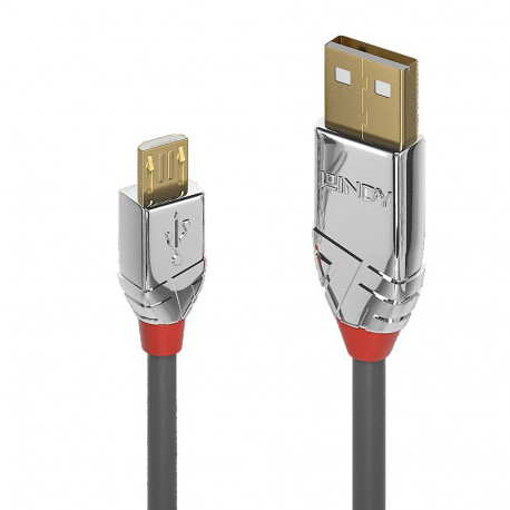 USB 2.0 kaabel A - Micro B 2.0m, CROMO