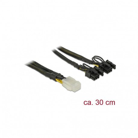 Delock PCI Express power cable 6 pin female > 2 x 8 pin male 30 cm