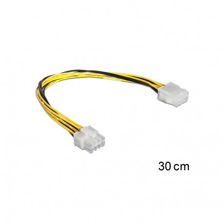 Delock Extension Cable Power supply 8 pin EPS male > female 30 cm