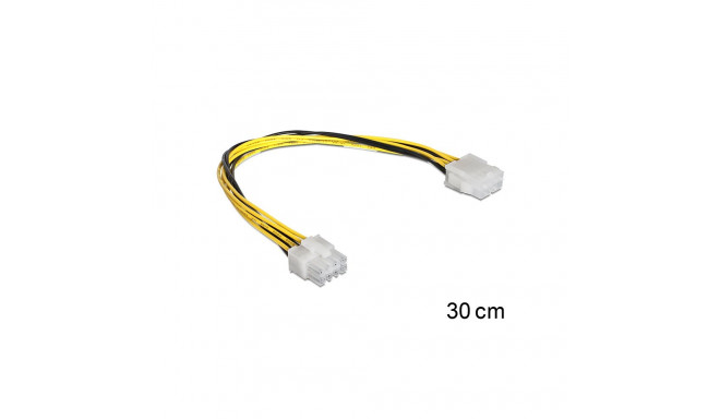 Delock Extension Cable Power supply 8 pin EPS male > female 30 cm