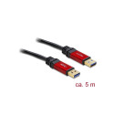 USB 3.0 kaabel A - A 5.0m, kullatud metall kestaga, premium