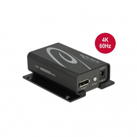 Displayport switch 2 sisse/ 1 välja, 4K, 3840x2160@60 Hz, kaugjuhtpuldiga