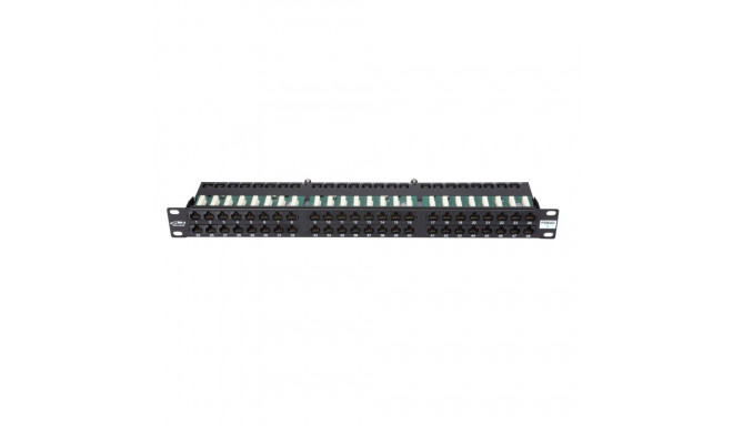 Paneel RJ45 Cat6 48 port varjestamata 1U