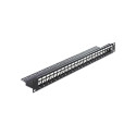 19″ Keystone Patch Panel 24 Port black