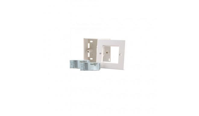 Double Gang Back Box - White - 86x 86x 37mm