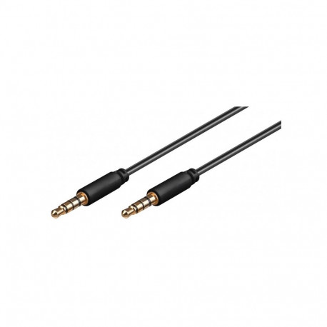 3.5mm stereo plug 4pin - 3.5mm stereo plug 4pin, 1.5m, black