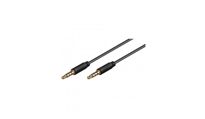 3.5mm kaabel 4pin 1.5m, must