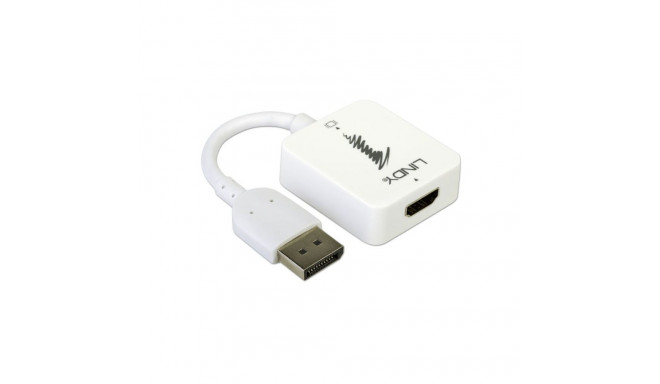 Üleminek HDMI (F) - Displayport (M), 4K@30Hz (Displayport monitorile) 0.15m, valge