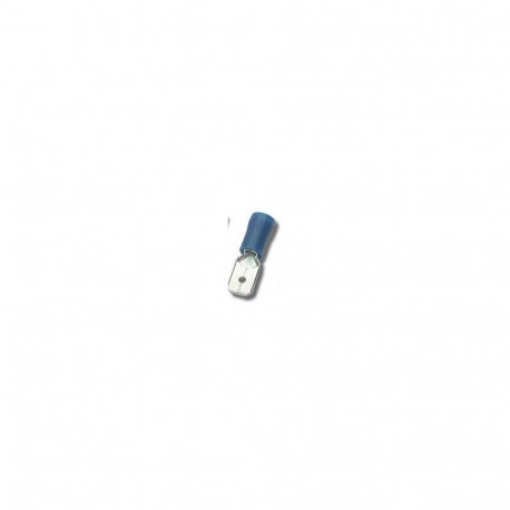 FLATPLUG.BLUE6.3X0.8mm MALE, 100pcs