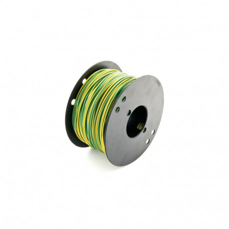 Montaažijuhe 1.5mm², kollane/roheline 700V PVC ø2,80mm, 100m/rull