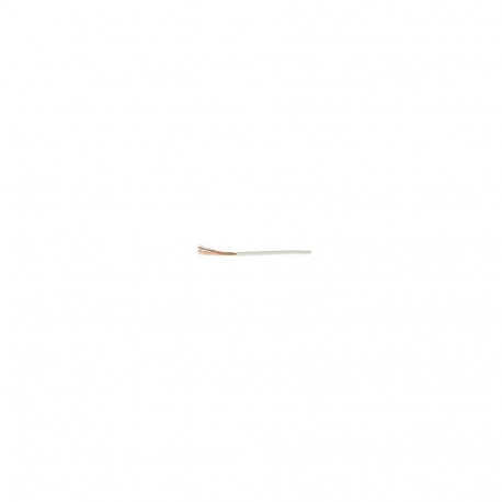 Hook up wire 0.75mm², White 500V PVC ø2,10mm, Cu, 100m/reel