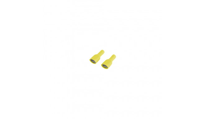 FLATPLUG.YELLOW6.3X0.8MM FEMALE, 100pcs