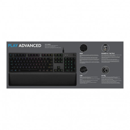 LOGITECH Gaming G513 Keyboard backlit USB Nordic key switch GX Brown Tactile carbon (PAN)