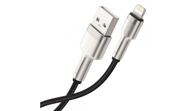 Baseus Cafule seeria metallist andmesidekaabel USB - Lightning 2.4A 0,25 m must (CALJK-01)