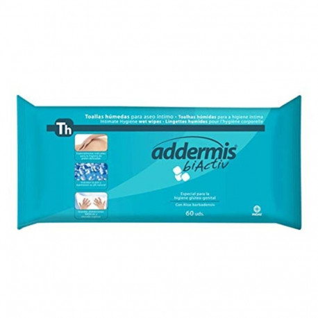 Влажные салфетки ADDERMIS BIACTIV Indasec 889-0760 (60 uds) (60 uds)