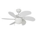 Ceiling Fan with Light EDM 33985 Aral White 50 W