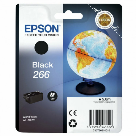 Originaalne Tindikassett Epson Singlepack Black 266 ink cartridge WF-100W Must Kollane