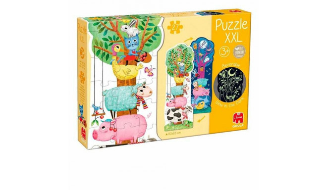 Puzzle Goula XXL Glow In The Dark Farm Reversible 80 x 28 cm 27 Pieces