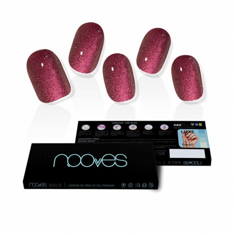 False nails Nooves Ruby Claret Gel Self-adhesives 20 Pieces