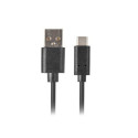 USB A to USB C Cable Lanberg CA-USBO-20CU-0010-BK 1 m Black