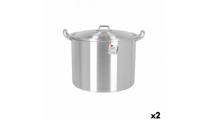 Casserole with Lid Aluminium 39 x 33 x 27 cm (2 Units)