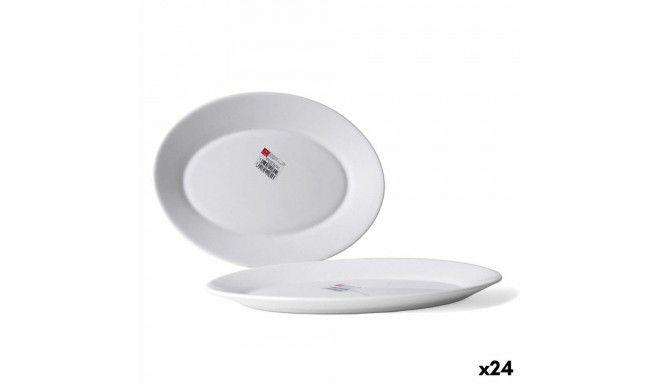 Serveerimisvaagen Bormioli Toledo Valge Klaas ovaalne 30 x 21 x 2,7 cm (24 Ühikut)