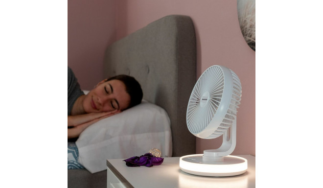 Lādējams Galda Ventilators ar LED Gaismu FanLed InnovaGoods Ø6,6'' 4000 mAh