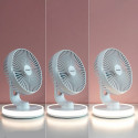 Lādējams Galda Ventilators ar LED Gaismu FanLed InnovaGoods Ø6,6'' 4000 mAh