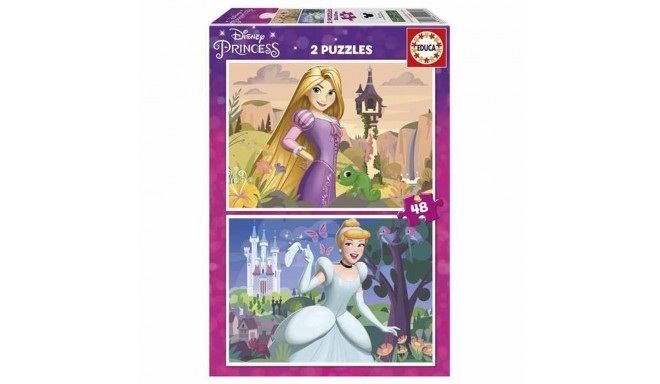2 Pusle Komplekt Disney Princess Cinderella and Rapunzel 48 Tükid, osad