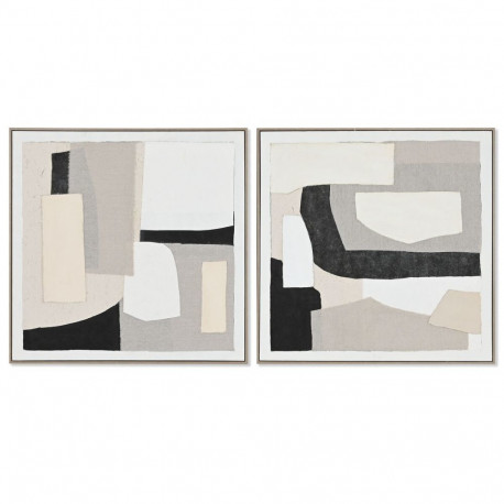 Maal Home ESPRIT Abstraktne Linna 82,3 x 4,5 x 82,3 cm (2 Ühikut)
