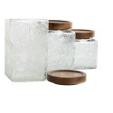 3 Tubs Home ESPRIT Natural Crystal Acacia 500 ml 750 ml 1 L 9,5 x 9,5 x 17,5 cm