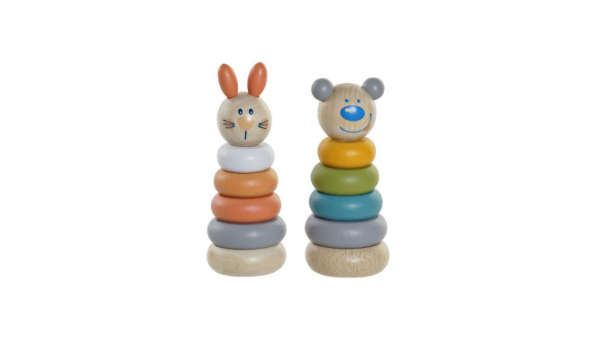 Educational Game Home ESPRIT 5,5 x 5,5 x 14 cm animals (2 Units)