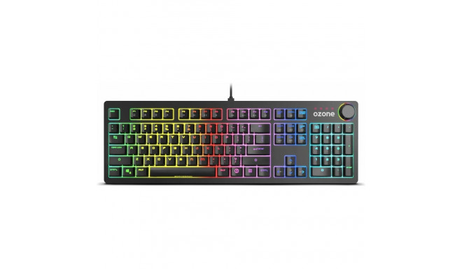 Mänguriklaviatuur OZONE Hispaaniakeelne Qwerty Must