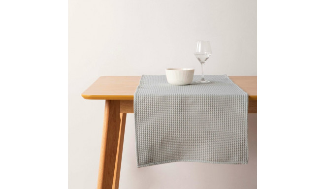 Table Runner Belum Waffle Light grey 45 x 140 cm