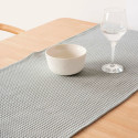 Table Runner Belum Waffle Light grey 45 x 140 cm