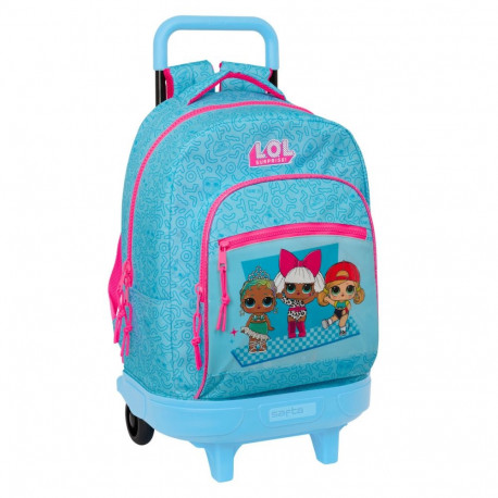 School Rucksack with Wheels LOL Surprise! Divas Blue 33 X 45 X 22 cm