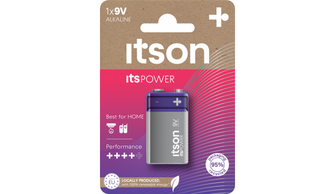 itson itsPOWER батарейка Alkaline 6LR61IPO/1CP 9V