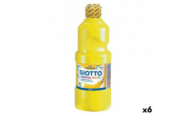 Tempera Giotto School Yellow 500 ml Washable (6 Units)
