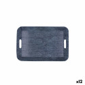 Поднос для завтрака Quid Habitat Синий Пластик 33 x 23 x 4 cm С ручками Denim (12 штук)