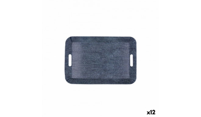 Brokastu paplātes Quid Habitat Zils Plastmasa 33 x 23 x 4 cm Ar rokturiem Denim (12 gb.)